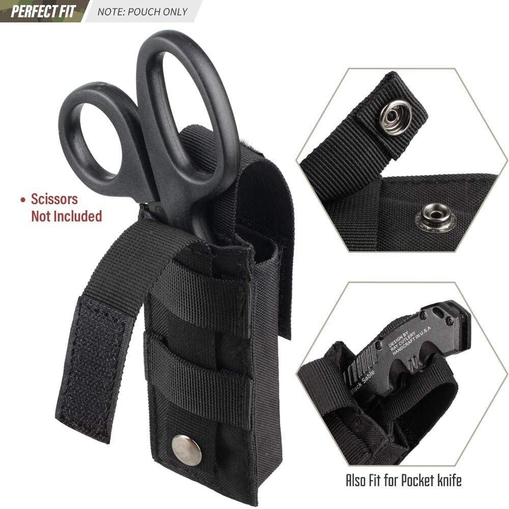 Tactical Medical Shears Pouch EMT Scissors Bag Organizer for Molle System