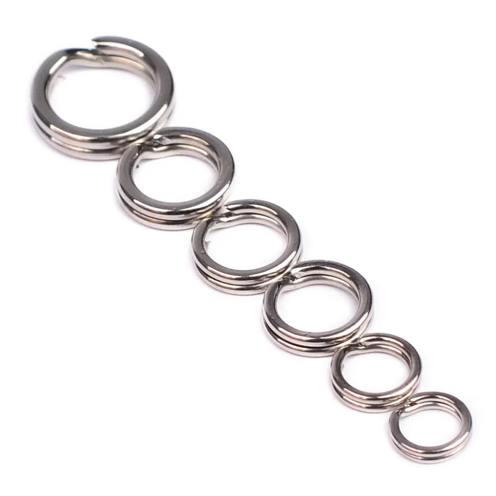 Heavy Duty Stainless Steel Fishing Split Rings 0#-12# for Crankbaits & Lures, 100Pcs
