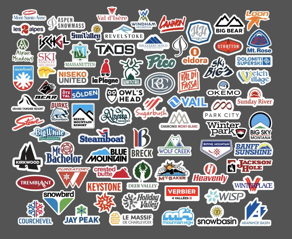 Ski Resort Vinyl Sticker - Customizable Waterproof Decal for Laptops & Cars