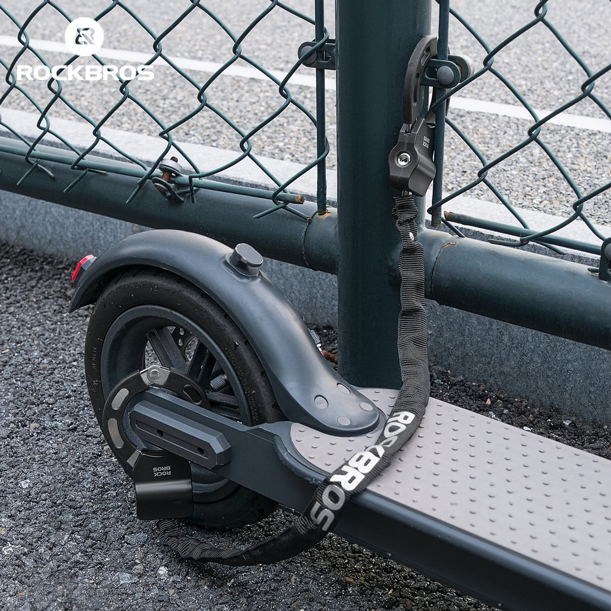 Bike Chain Lock 23.4 Inch Anti-Theft Security Lock with Key for Scooter and Bicycle