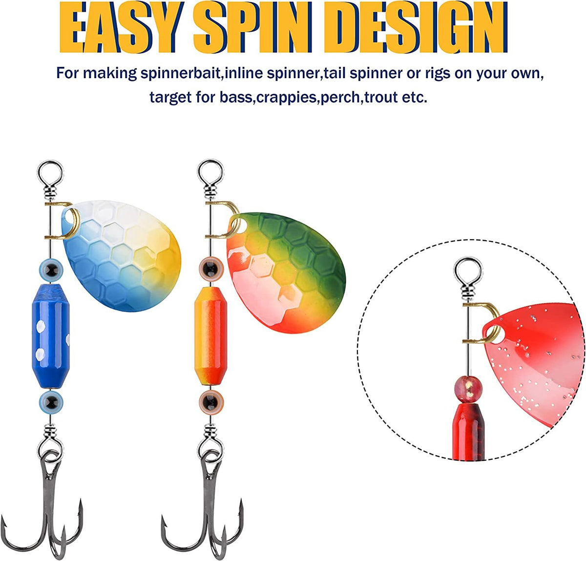 200pcs Brass U-Shaped Fishing Spinner Clevis for DIY Lures - Saltwater & Freshwater