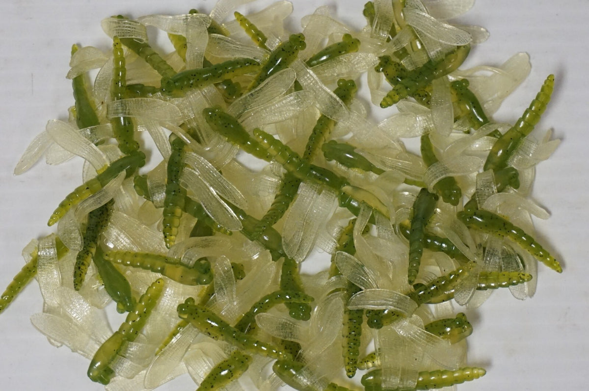 50 Pcs 2-Inch Dragonfly Soft Plastic Fishing Lures Multiple Colors