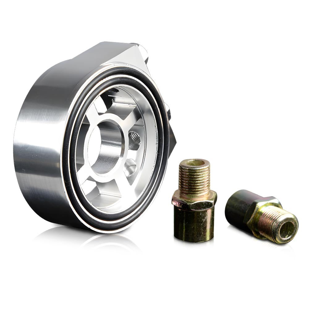 Universal Aluminum Oil Filter Sandwich Plate Adapter for Engine Oil Pressure