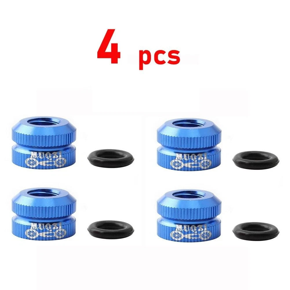 Presta Valve Nuts & Bike Tire Caps Set for Bicycle Maintenance