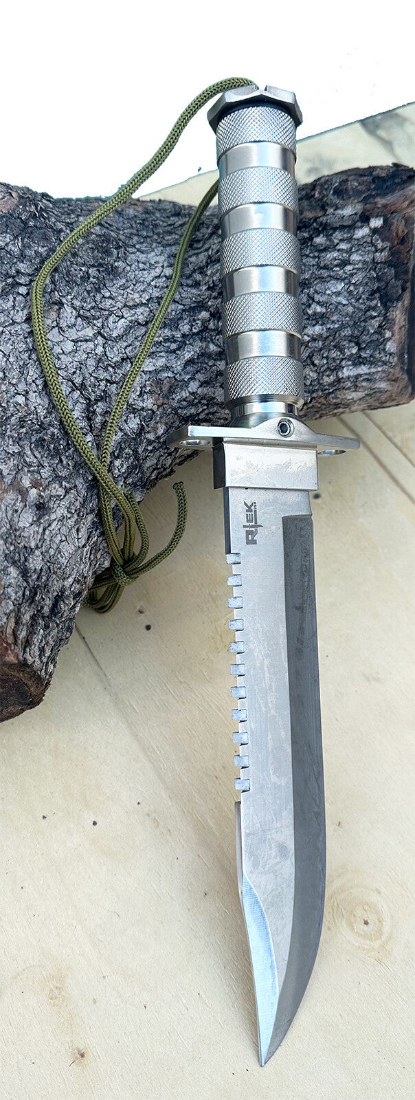 14-Inch Survival & Tactical Hunting Knife with Stainless Steel Blade, Built-in Compass