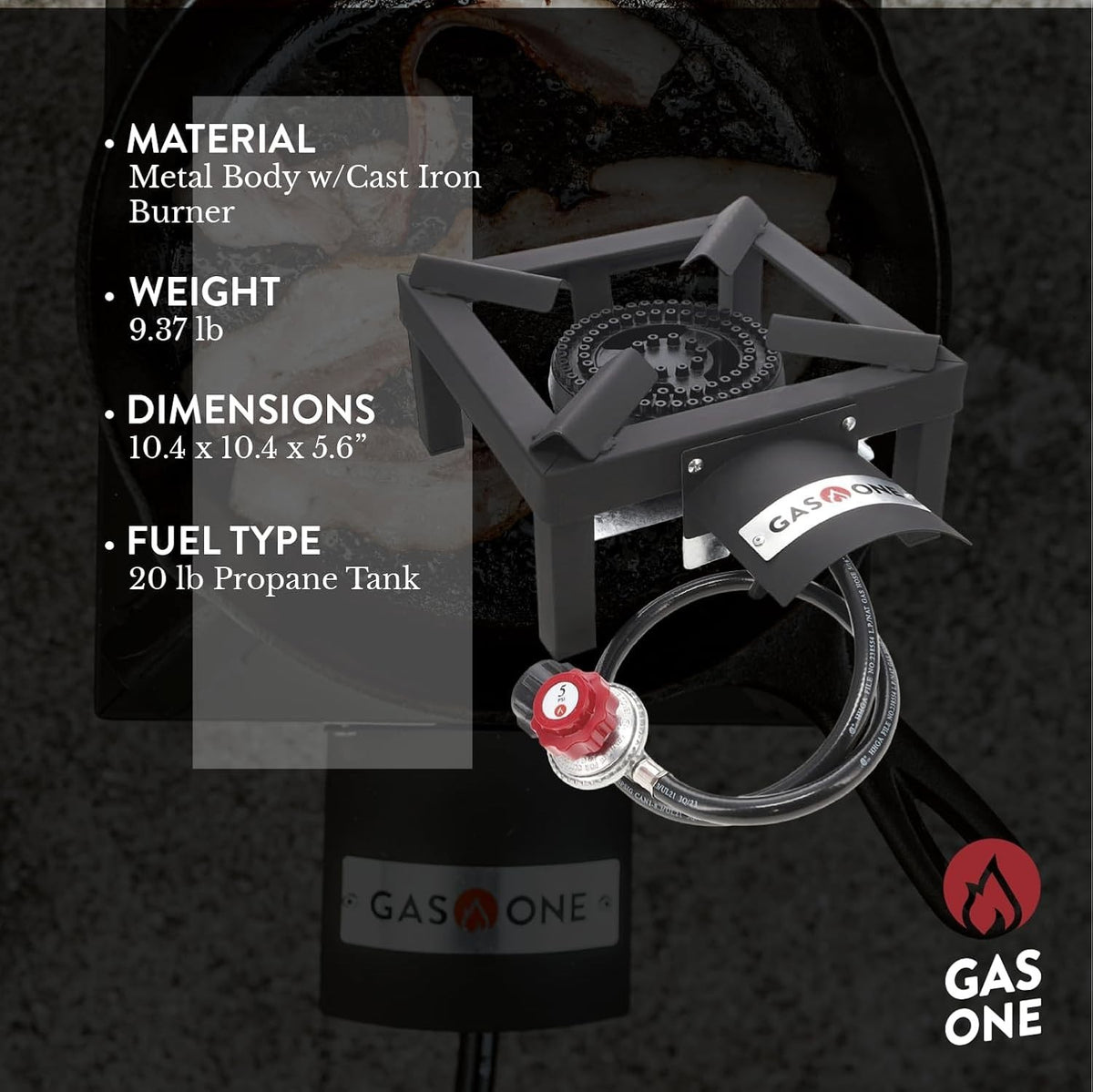 Portable Single Burner Propane Stove for Outdoor Cooking & Boils