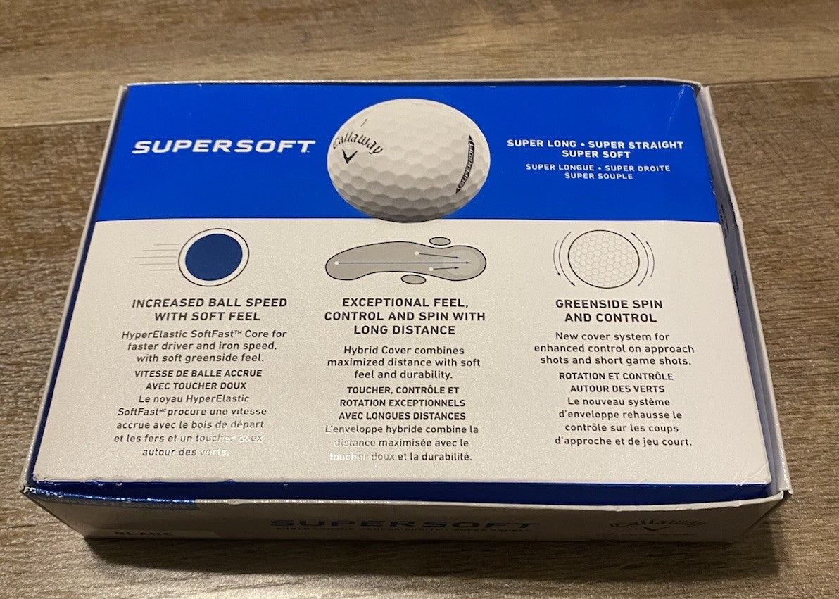 Callaway Supersoft Golf Balls White 1 Dozen with Logo