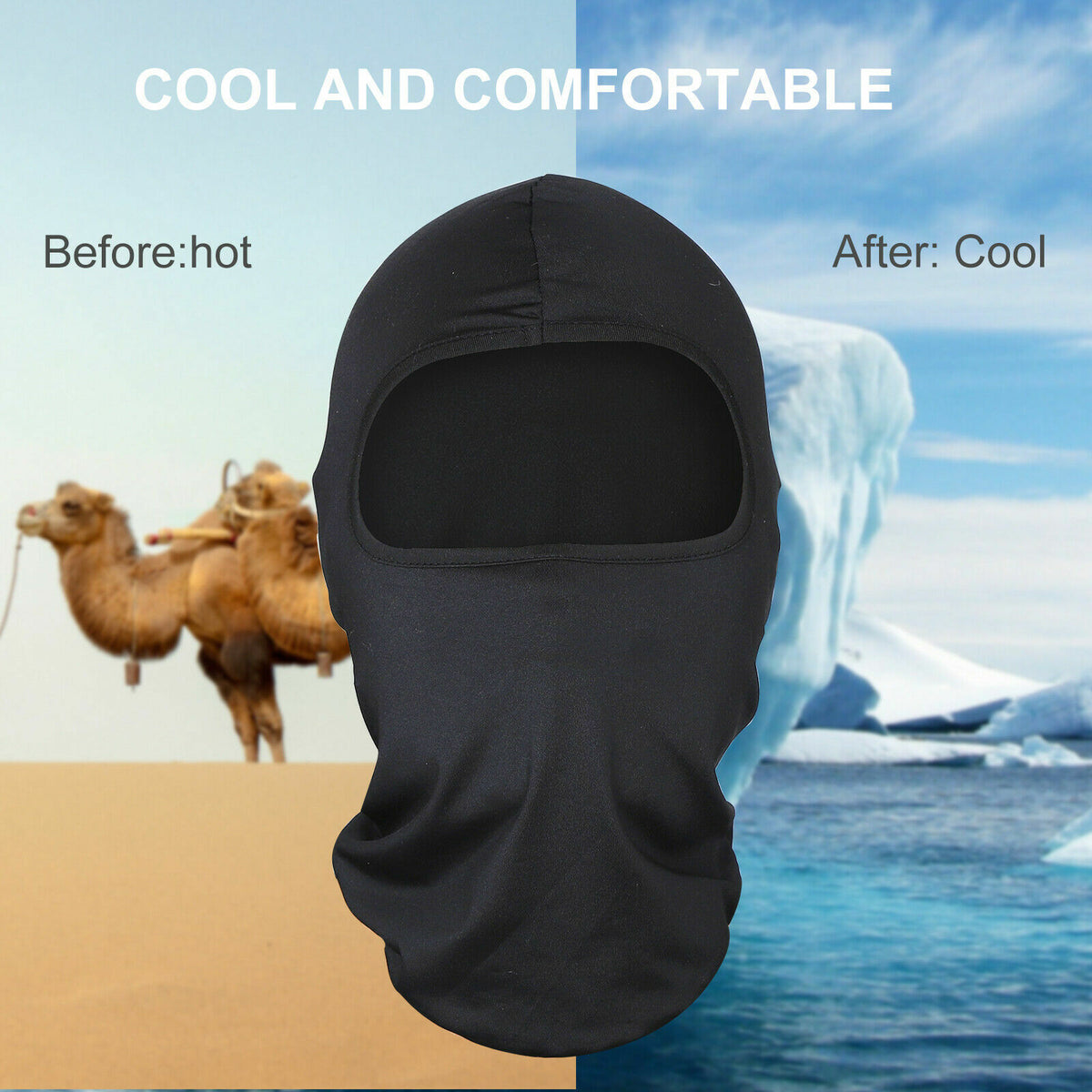 Men's Full Face Mask Balaclava Winter Neck Gaiter for Motorcycle Skiing