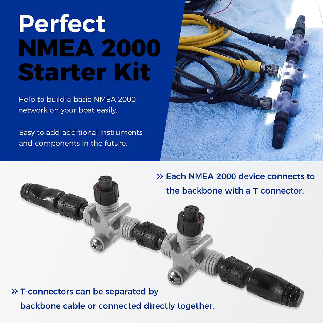 NMEA 2000 Marine Starter Kit for Garmin Devices - Boat Network Components