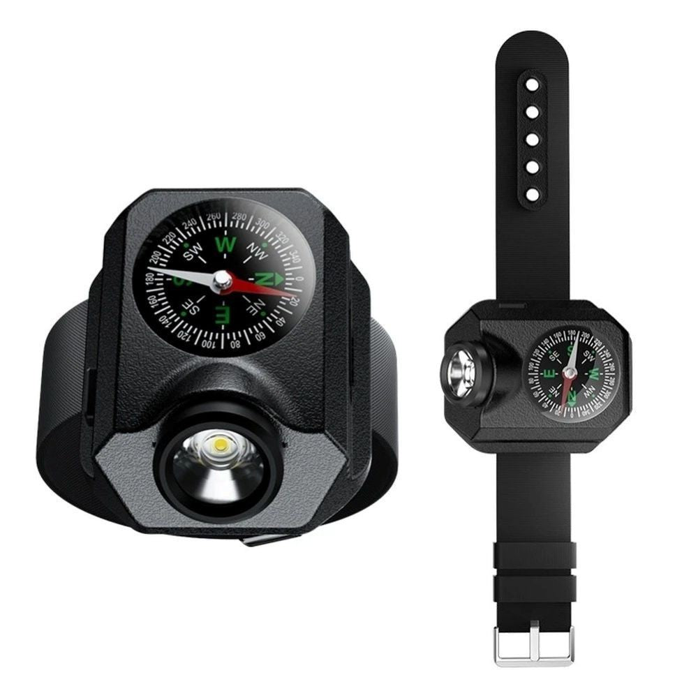 LED Wrist Light with Compass for Running Hiking Camping Outdoor Activity