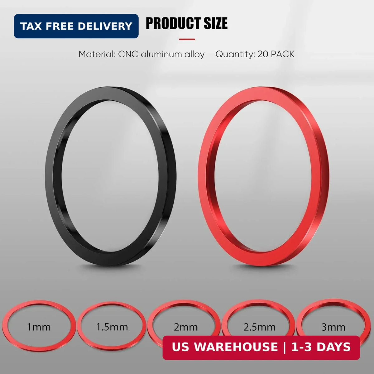 Bike Bottom Bracket Spacer Set for 7-11 Speed Cassette Aluminum 20 Pieces