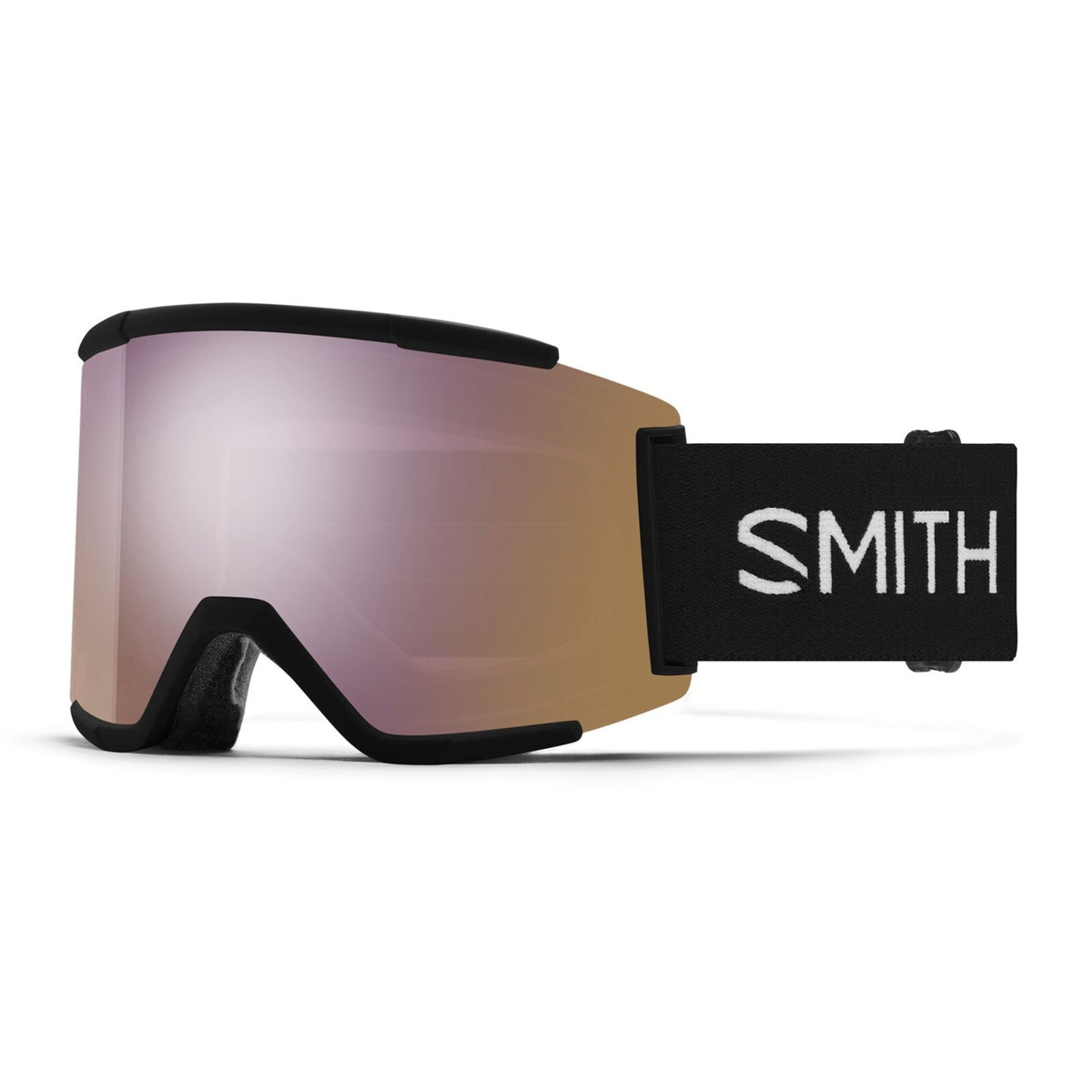 Smith Squad XL Snow Goggles Black with Rose Gold Mirror Lens & Bonus Lens