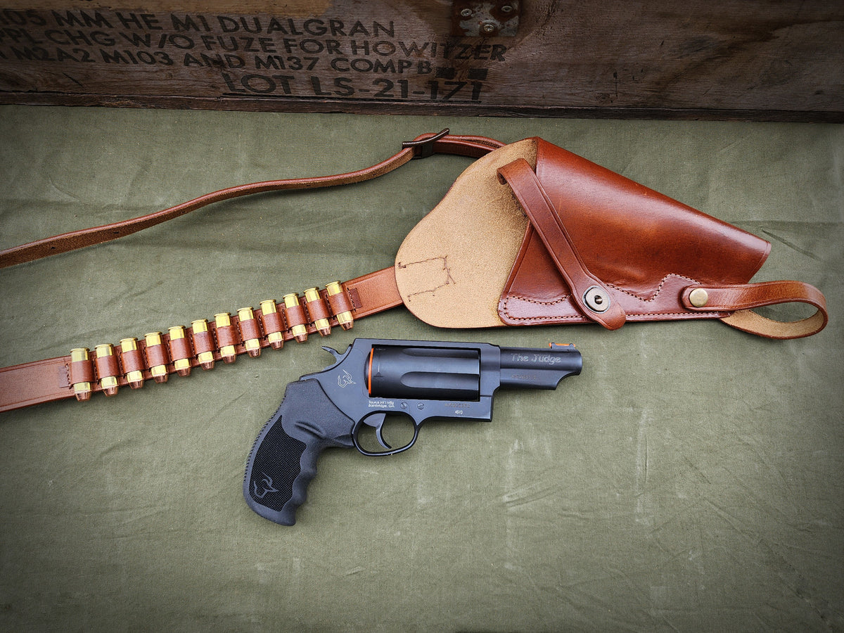 Leather Shoulder Holster for Taurus Judge Magnum 3-Inch with Shell Loops