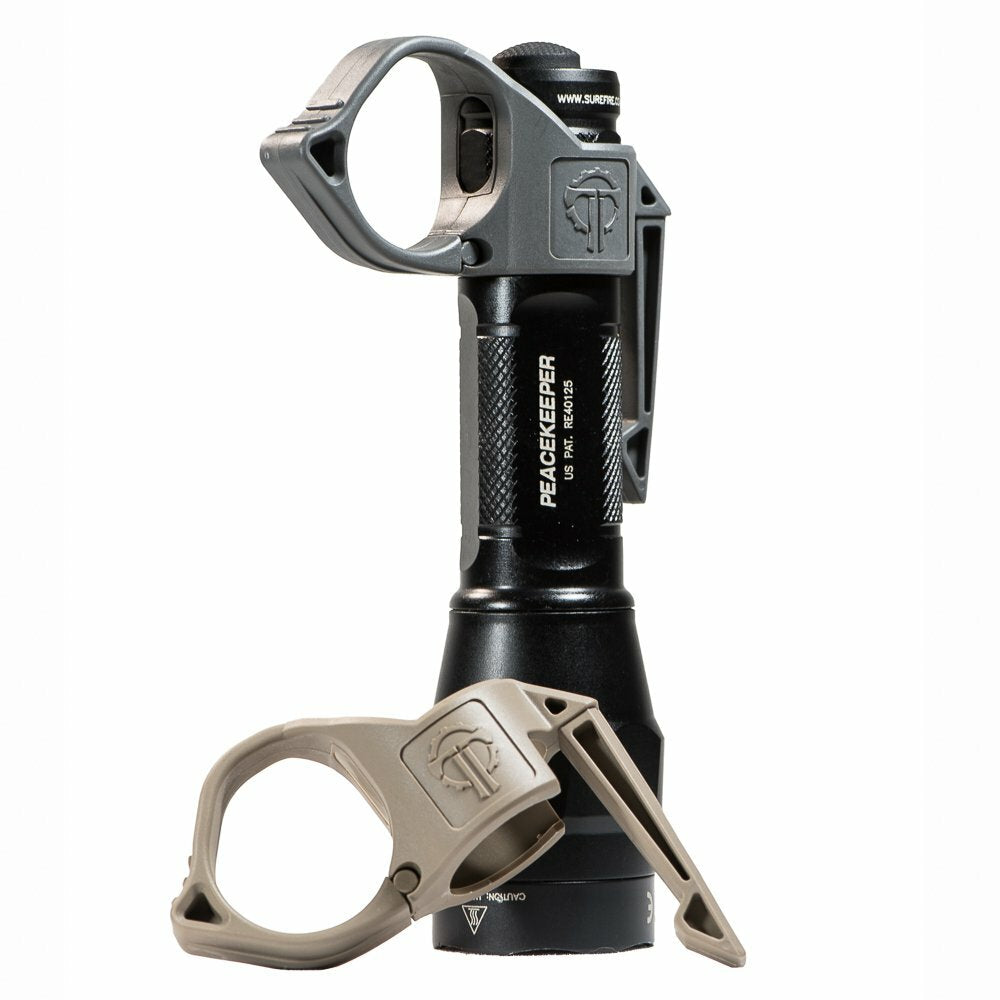 Large Flashlight Ring with Finger Clip for Tactical & Outdoor Use