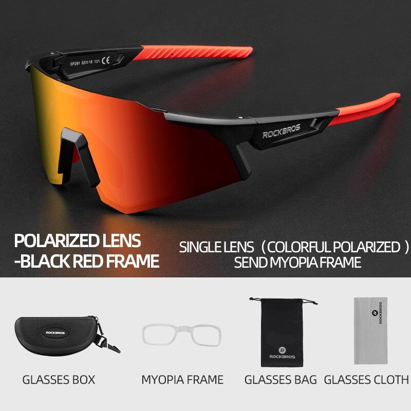 Cycling Goggle with Photochromic & Polarized Lenses for Road & Mountain Biking