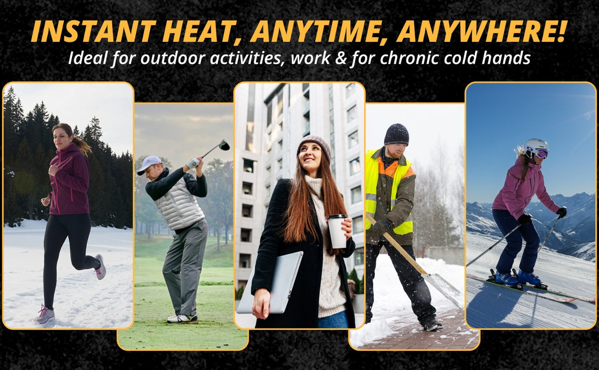 Hand Heaters Wristbands - Long-Lasting 8+ Hour Warmth with Flexible Hand Warmers