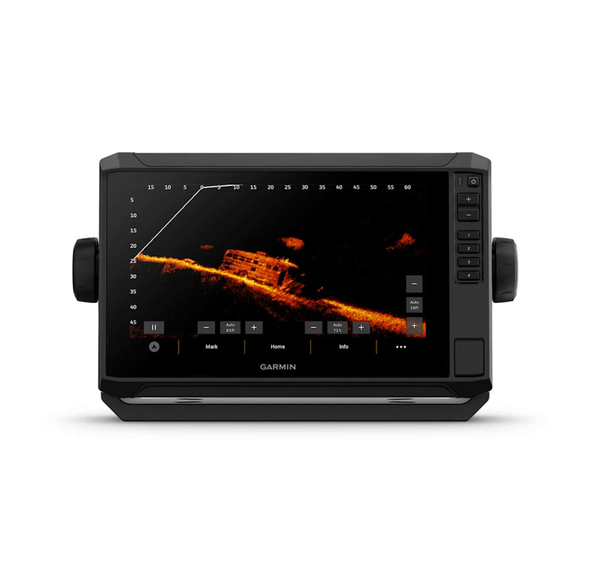 Marine GPS Chartplotter with Transducer and US Inland Lake Maps - 9-Inch UHD Display