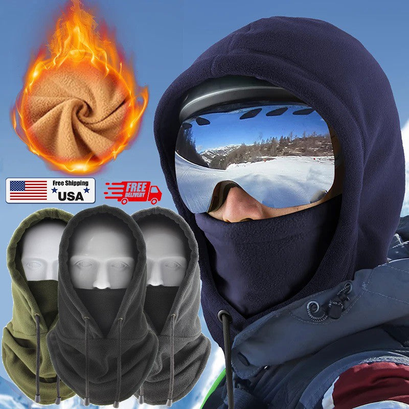 Unisex Winter Fleece Balaclava Ski Mask - Warm Windproof Face Cover