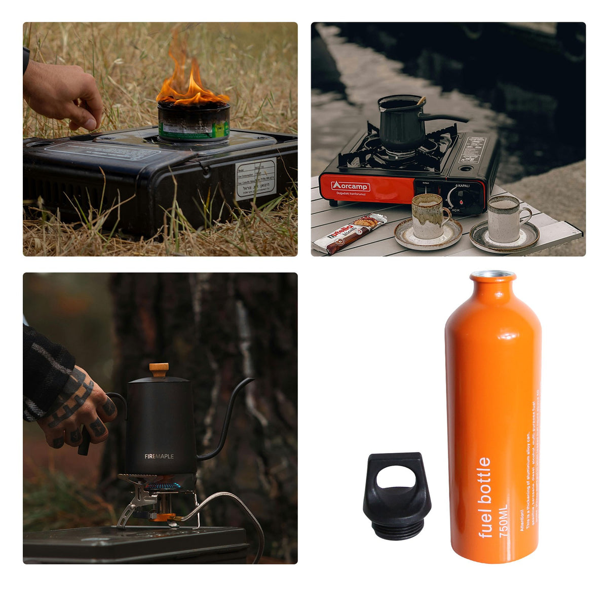 Motorcycle Gas Oil Fuel Bottle for Outdoor Camping Safety