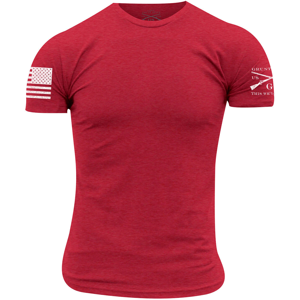 Basic Crew T-Shirt for Men - Red, Casual Fit, Multiple Sizes