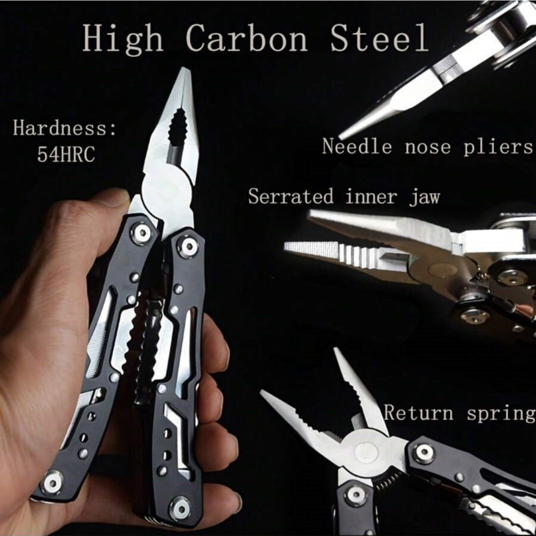 14-in-1 Mini Multi Tool Pliers Keychain Camping EDC Stainless Steel