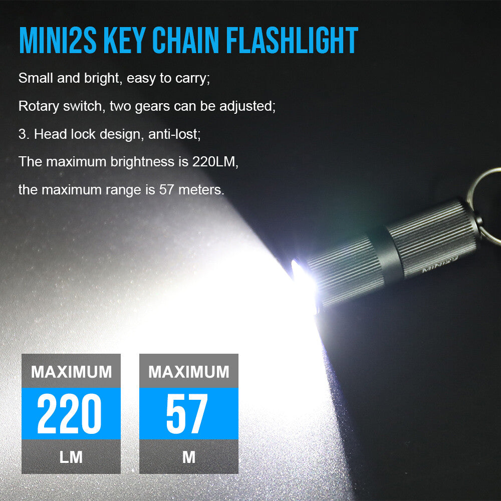 Mini Keychain Rechargeable LED Flashlight - Compact EDC Torch