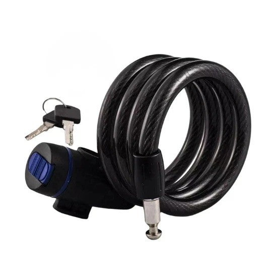 Heavy Duty Bicycle Cable Lock with 2 Keys - Anti-Theft Security Chain for Bike Scooter