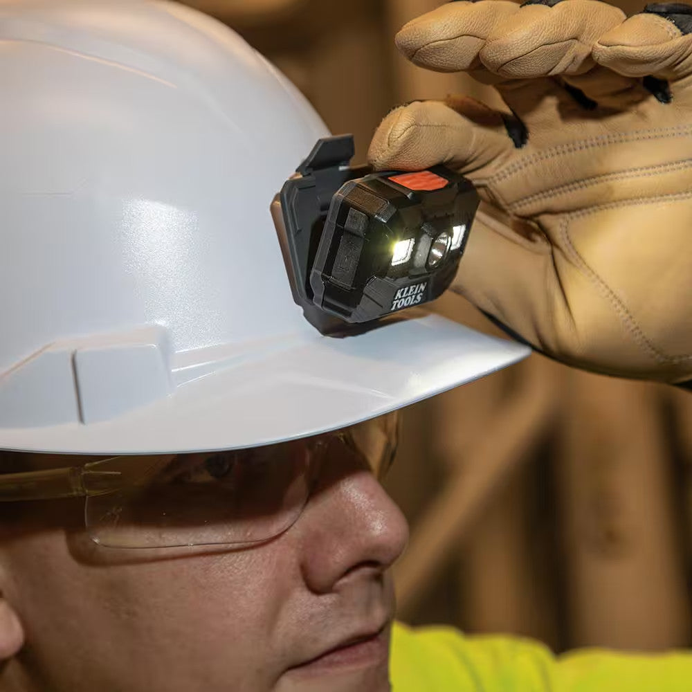 Rechargeable LED Headlamp for Hard Hats - 300 Lumens Work Light, 3 Modes