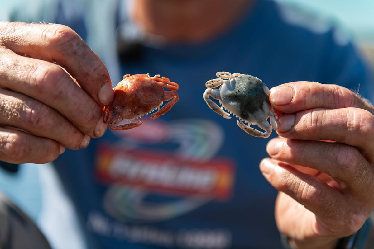 Saltwater Crab Bait - Amber Glow Soft Plastic Peeler Crab 2in Pack of 25