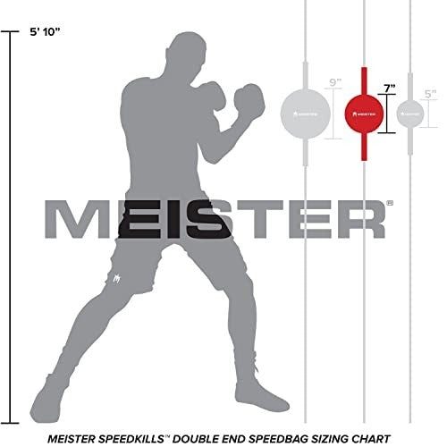 Double-End Leather Speed Bag Kit with Latex Bladder for Boxing Training