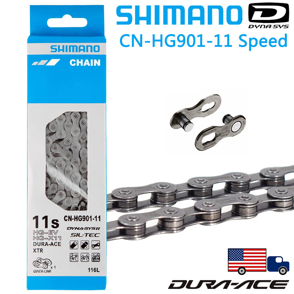 Shimano 11-Speed Bicycle Chain CN-HG901 with Quick Link for MTB Road & E-Bike