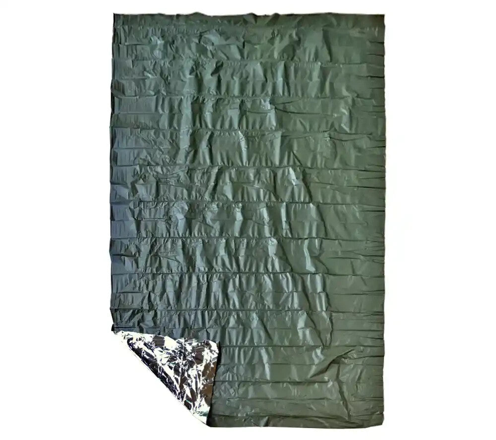 Emergency Survival Blanket - Compact Mil-Spec Type 2 Olive Drab Reflex Reflective
