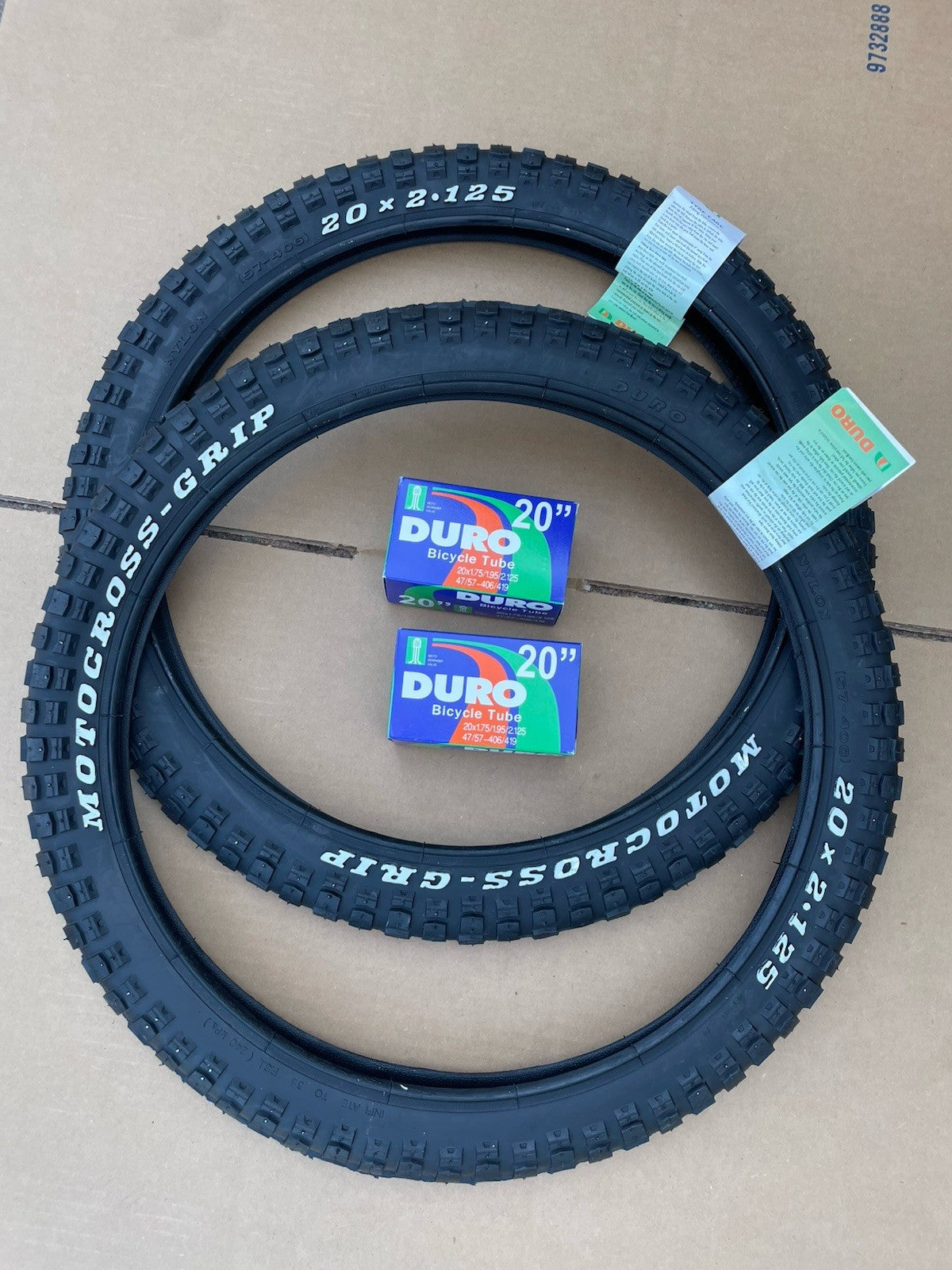 20 Inch Bicycle Tires and Inner Tubes Set for BMX and Dirt Jump Bikes - Black