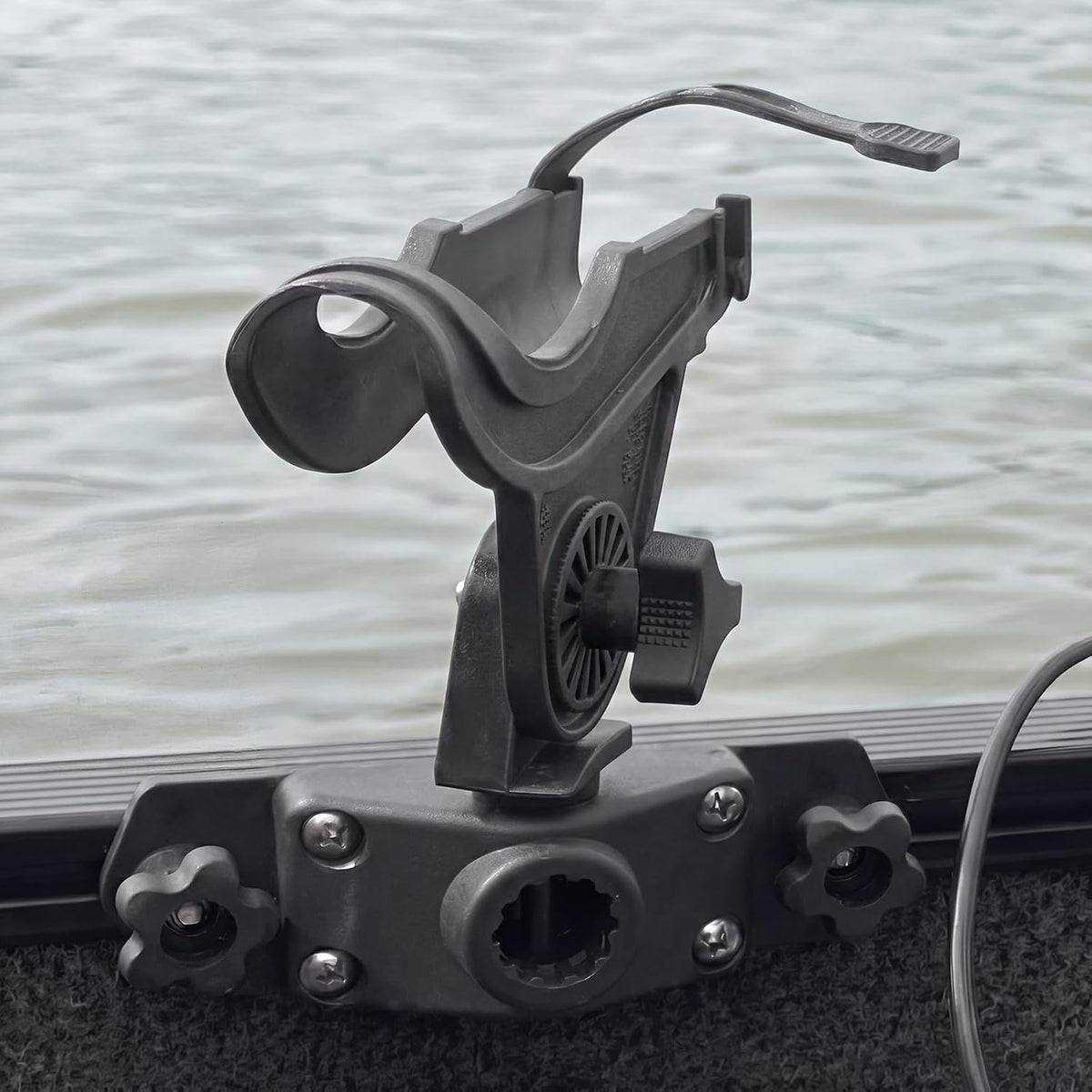 4 Pack Boat & Kayak Fishing Rod Holder Mounting Brackets - Universal Side Deck Locking Mounts