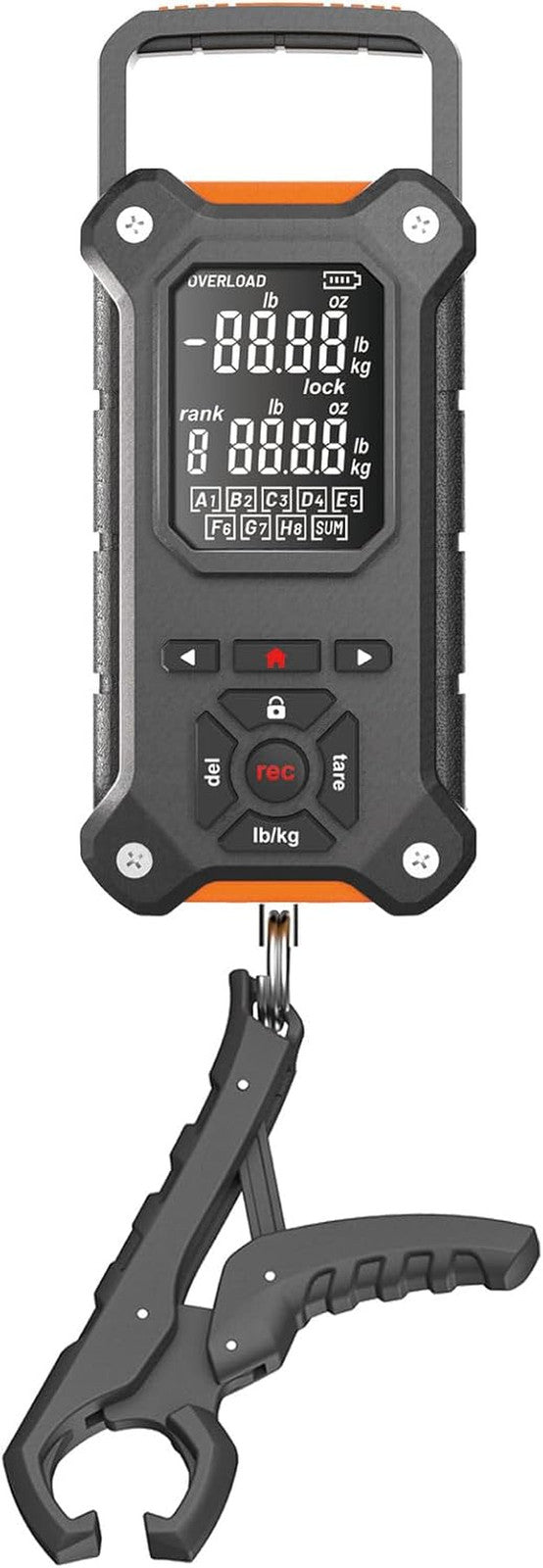 Digital Fish Scale with Lip Gripper 50 lb LCD Tournament Weighing Tool