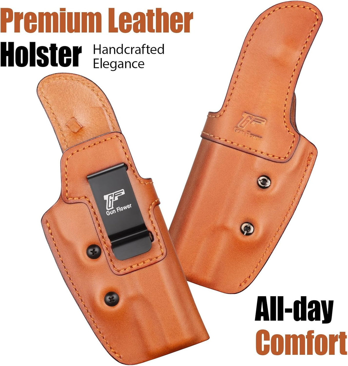 Full Grain Leather IWB Holster for 1911-Style Handguns 4-5 Inch Barrels, RH
