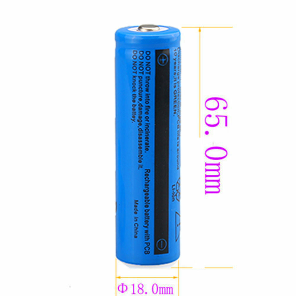 4 Pack Rechargeable 3000mAh 3.7V Lithium-ion Batteries with Dual Charger