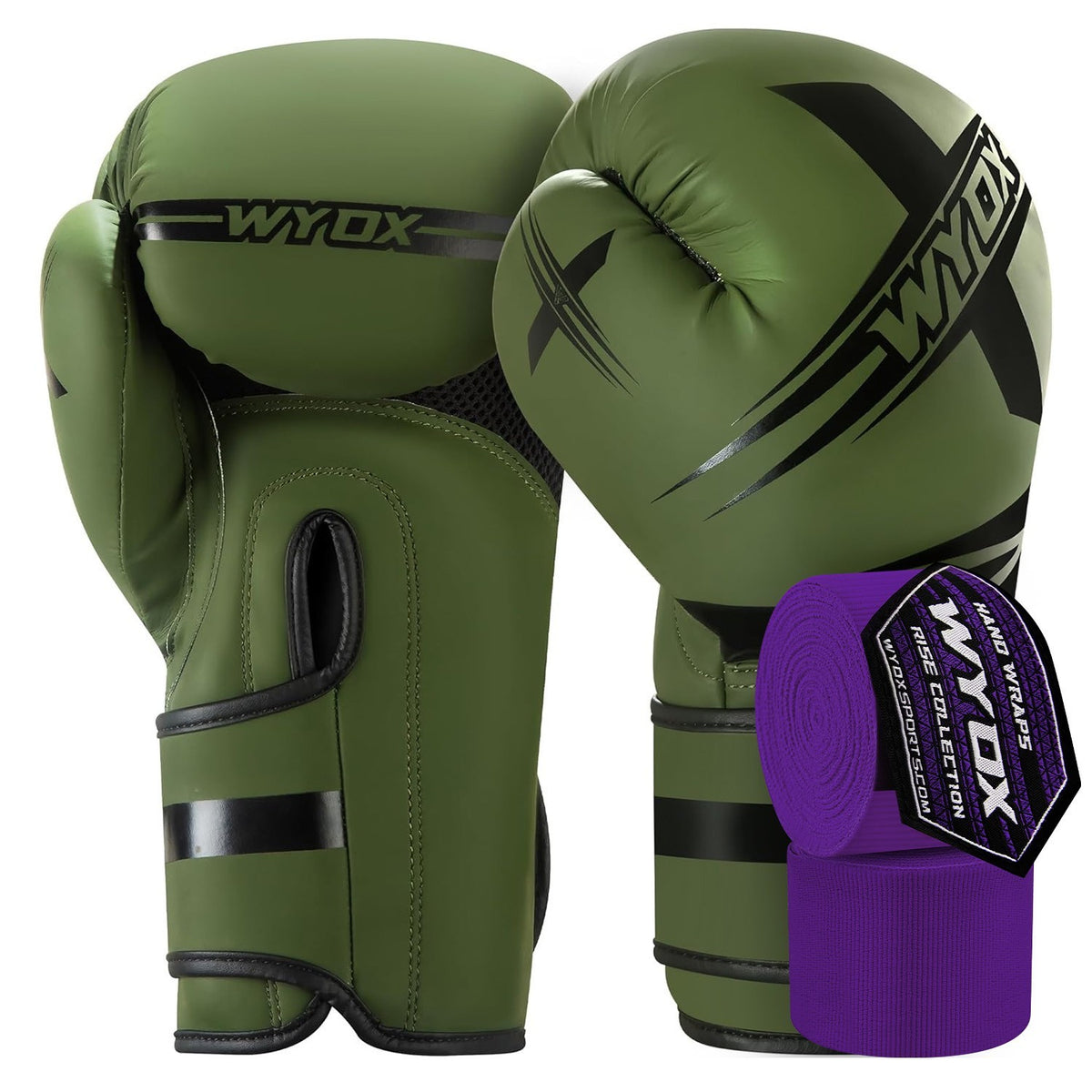 Boxing Hand Wraps 180 Inch & Boxing Gloves for Men Women Muay Thai Training