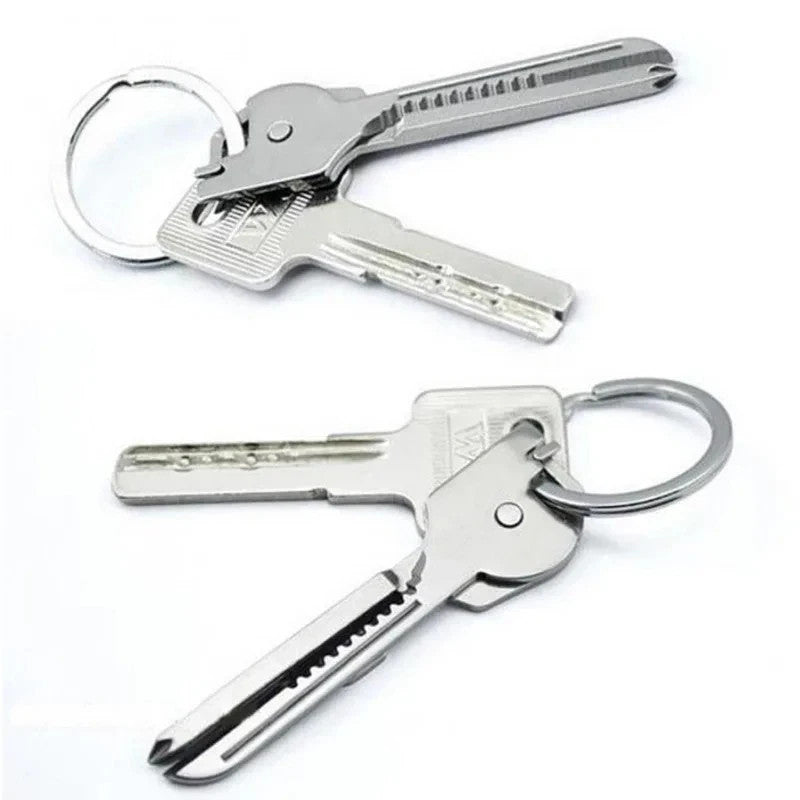 6-in-1 Multi-Function Stainless Steel Key Tool Keychain