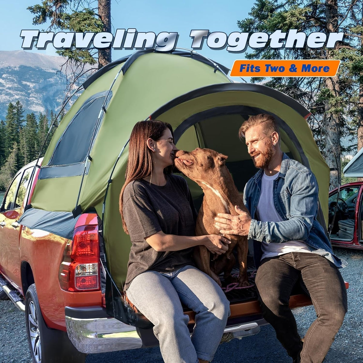 Waterproof Truck Bed Tent for Camping 5-5.4 Ft Fits F150 Silverado