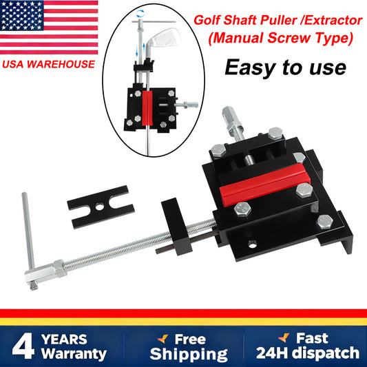 Golf Shaft Puller Extractor Tool for Steel & Graphite Shafts - Manual Screw Type
