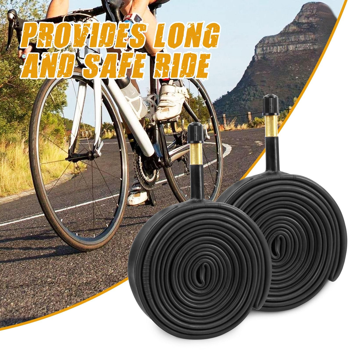 2 Pack 700x28C/32C Bike Inner Tubes with Schrader Valves for Road Bikes