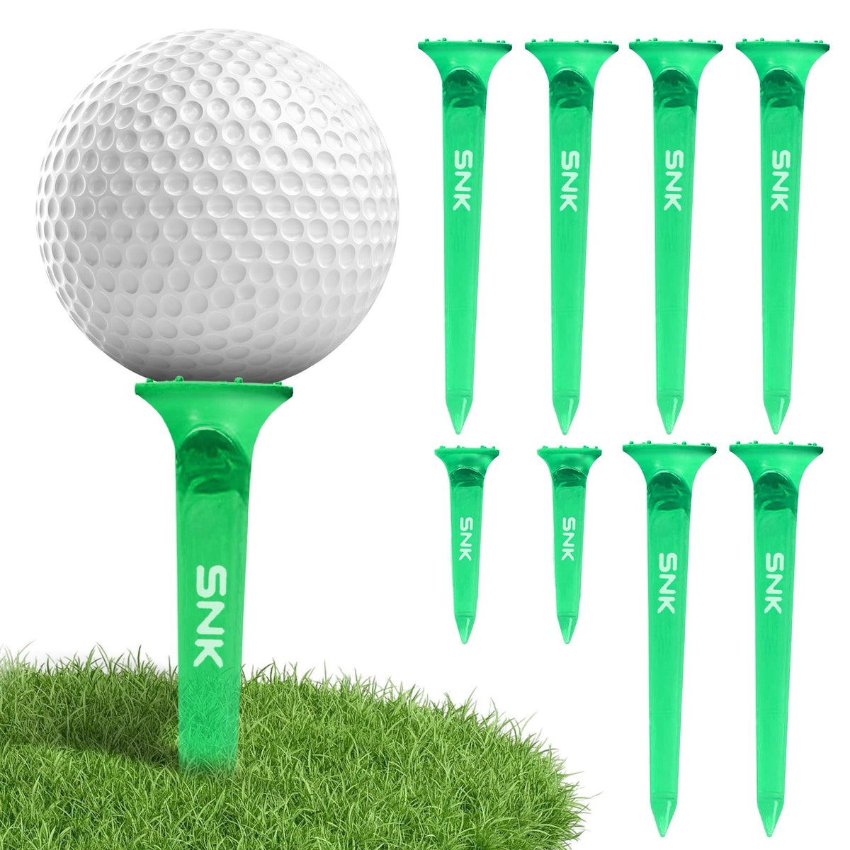 Unbreakable Plastic Golf Tees 21-Pack for Long Drive Performance