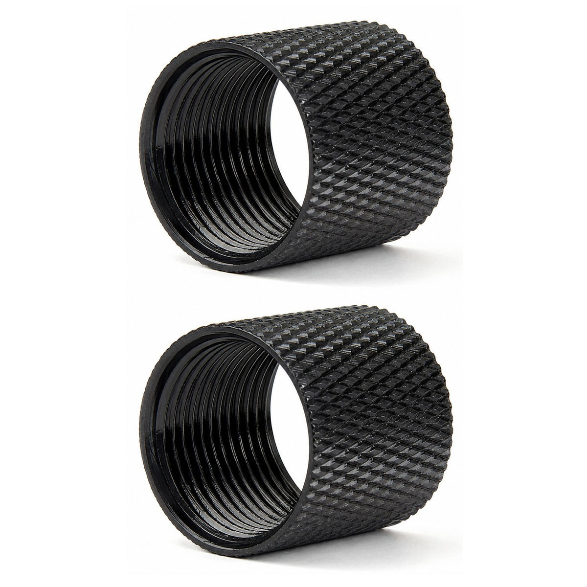 Steel Thread Protector 5/8x24 for Firearms - Black Oxide, Knurled Surface