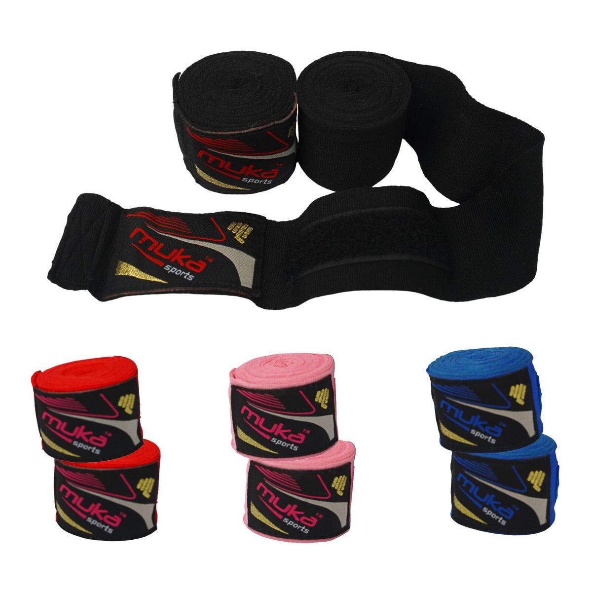 Boxing Hand Wraps 180" Elasticated Protectors for MMA Muay Thai Training Pair