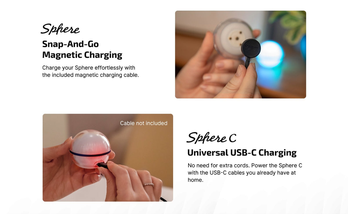 Olight Sphere C Ambient Light with App Control, 360° RGB LEDs, USB-C Rechargeable
