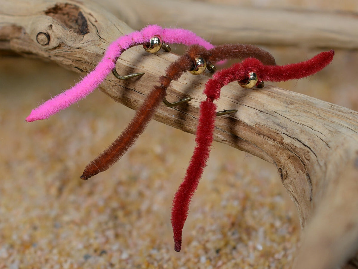 Fishing Beads Tungsten San Juan Worm Nymph Flies Assorted Hooks - Mustad Signature