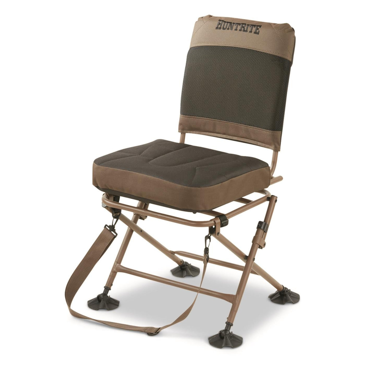 Swivel Hunting Chair - Silent 360 Degree Support for Outdoors, Brown