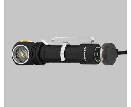 USB Rechargeable LED Flashlight with Red and White Lights - 1100 Lumens, Magnet, Multi-Mode