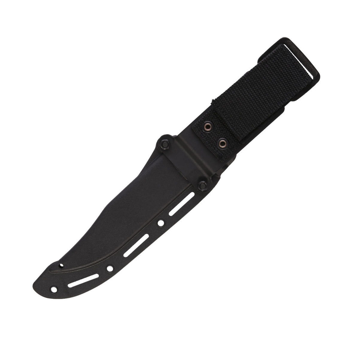 Fixed Blade Combat Knife with Black Kraton Handle and Sheath - 10.9 Inch